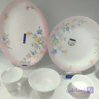 سرویس غذاخوری لومینارک ۲۶ پارچه آرکوپال طرح پارادایس رنگ آبی