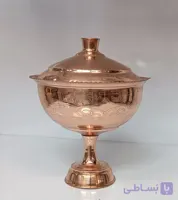 شکلات خوری درب دار مسی طرح لیزر