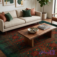 فرش نقش کهن پینترست طرح هرمس کد 6001 سایز 1.5*2.20 متری ارسال رایگان درب منزل + تضمین اصالت