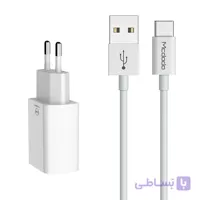 شارژر دیواریMCDODO مدل CH-6721 به همراه کابل تبدیل USB-C