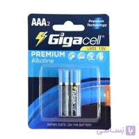 باتری نیم قلمی (Gigacell) مدل PREMIUM ALKALINE AAA2