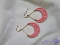 گوشواره زنانه پینترستی صورتی