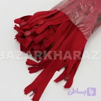 زیپ 20 سانت دندانه استخوانی مشکی دندانه نقره‌ای (تکی)