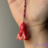 گردنبند سرامیکی طرح گل انار - دستسازه های هورکا