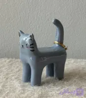 جای زیور آلات سرامیکی فانتزی طرح گربه