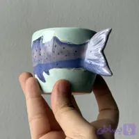 فنجان سرامیکی طرح ماهی