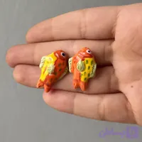 گوشواره سرامیکی طرح ماهی - دستسازه های هورکا