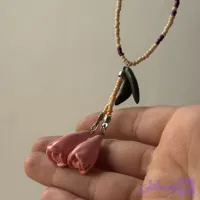 گردنبند سرامیکی طرح گل