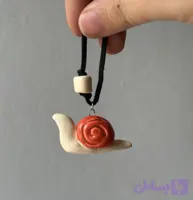 گردنبند سرامیکی طرح حلزون
