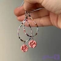 گوشواره ی فانتزی طرح گل
