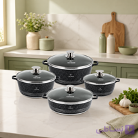 سرویس قابلمه 8 پارچه لایف اسمایل مدل LIFEP7-8BLACK گرانیتی نچسب