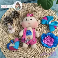 ست هدیه 5 محصول فندوق (عروسک ، کش ، گیره ، جاکلیدی، شیشه تزئینی ) – کد 3