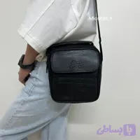کیف دوشی مردانه نقاب دار لاگوست مشکی | کد LAC6003