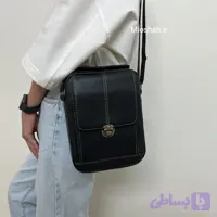 کیف دوشی مردانه قفل دار مشکی | کد MIO6004