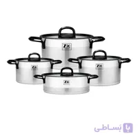 سرویس قابلمه و تابه استیل ۸ پارچه زیو مدل ZCS-1378/4S28