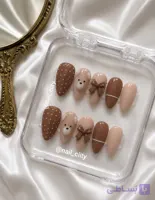 ناخن مصنوعی تدی خرسی با مواد کاشت