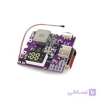ماژول پاوربانک فست شارژ 22.5 وات دارای نمایشگر با خروجی USB و Type-C