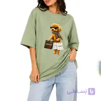 تیشرت باکسی طرح دختر تارکان