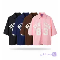 شومیز بامبری جلو چاپ NEW YORE دلوان