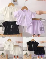 ست کراپ و شورت دخترانه نگین دار وارداتی بچگانه