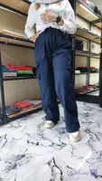 🖤 شلوار بگ کارگو زنانه تترون – سایز 34تا 44