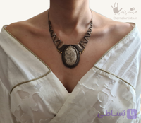 گردنبند میکرومکرومه با سنگ طبیعی رقص مرجان | Coral Dance