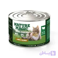 کنسرو گربه Nature Magic با طعم گوشت گوسفند و سالمون 175 گرمی