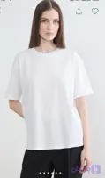 تیشرت زنانه LC Waikiki یقه گرد سفید اورسایز