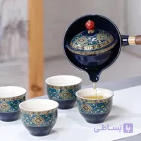 ست دم آوری چای چرخشی ۳۶۰ درجه با کیف حمل