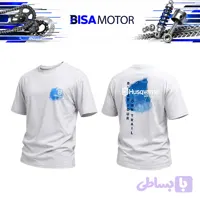 تیشرت موتور سواری طرح HUSQVARNA سفید