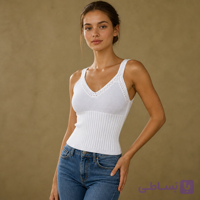 تاپ کراپ زنانه برندترک وارداتی باکیفیت یقه کرستی