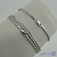 ست زنجیر و دستبند کرال تخت مردانه نقره عیار925