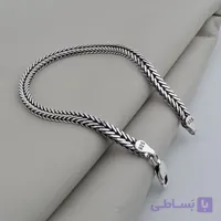 دستبند مردانه نقره عیار ۹۲۵ مدل ماری تخت  سبک