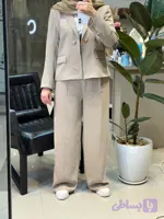 کت شلوار اسپرت زنانه کرپ ریزشی