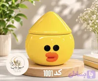 بانکه جوجه سرامیکی زرد فانتزی