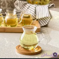 استکان پیرکس دسته‌دار شفاف | مناسب چای، دمنوش و قهوه