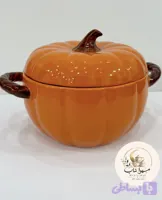 قابلمه سرامیکی میوه ایی طرح کدو تنبل