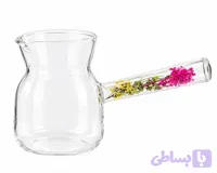 شیرجوش پیرکس طرح گل مدل Coffee Pot