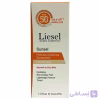 ضد آفتاب رنگی پوست نرمال تا خشک برند لایسل (بژ نچرال) ۵۰ میل