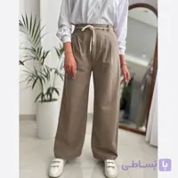 شلوار نیم بگ‌لینن پاییزه
