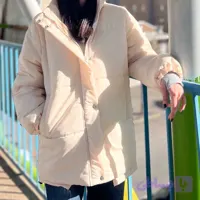 کاپشن پفی گرم دخترانه و زنانه با آستر پشم‌شیشه، کلاه جداشونده و سایزبندی کامل