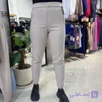 شلوار کتان کش زنانه شلوار فول کش قد بلند