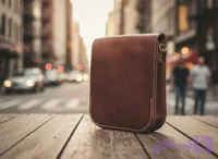 کیف دوشی چرم طبیعی - صنایع دستی چرم هارمونی