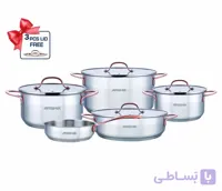 سرویس قابلمه استیل عرشیا مدل SS064-3175