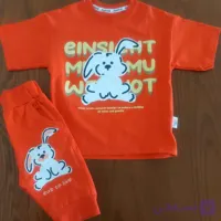 تی شرت شلوارک دخترانه نخ پنبه