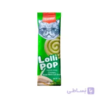 تشویقی آبنبات لالی پاپ گربه ونپی طعم مرغ و شیر بز و علف گربه