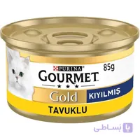 کنسرو غذای گربه گورمت طعم مرغ وزن ۸۵ گرم