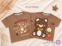 تیشرت دخترانه تدی 100درصد نخ پنبه وارداتی hone baby