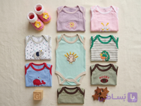 بادی رکابی زیر دکمه نوزادی از برند وارداتی کارترز