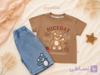 ست تیشرت و بیلر وارداتی برند hone baby